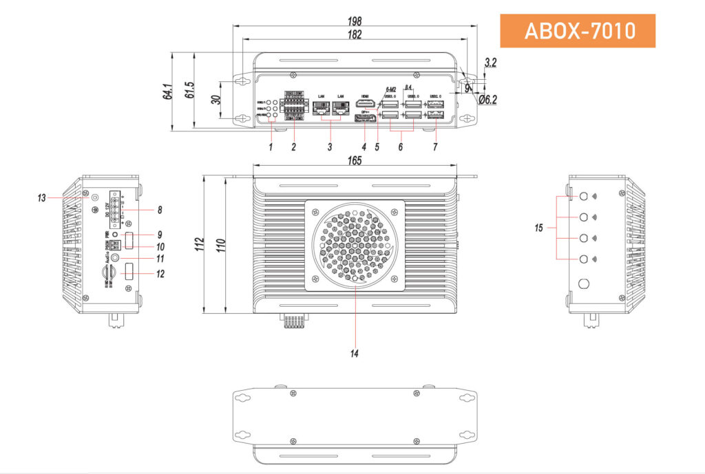 ABOX-7010 Dimension